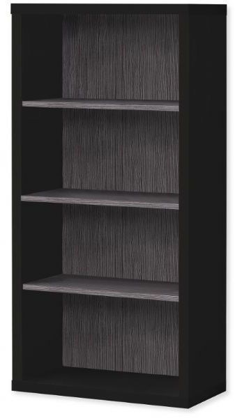 Monarch Specialties Inc. Black-Grey Wood 48" Bookcase-0