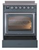 Ilve® Nostalgie II Noblesse 30'' Blue Gray Pro Style Induction Range with Chrome Trim-3