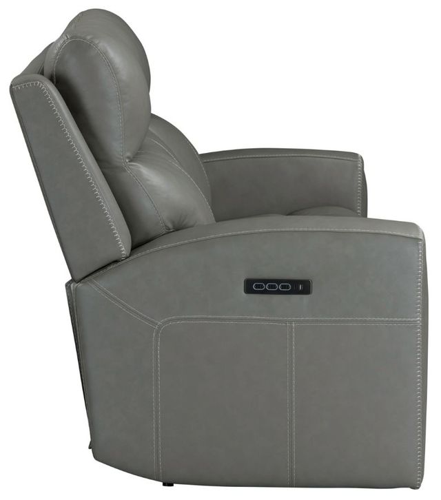 Liberty Furniture Camden Aline Light Gray Leather Power Reclining Sofa-4