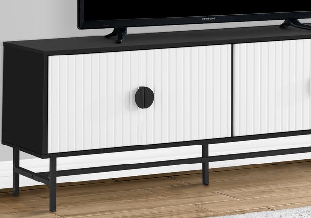 Monarch Specialties Inc. Black/White 60" TV Stand-1