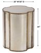 Uttermost® Harlow Antique Mirror Accent Table with Antique Brass Accents-2