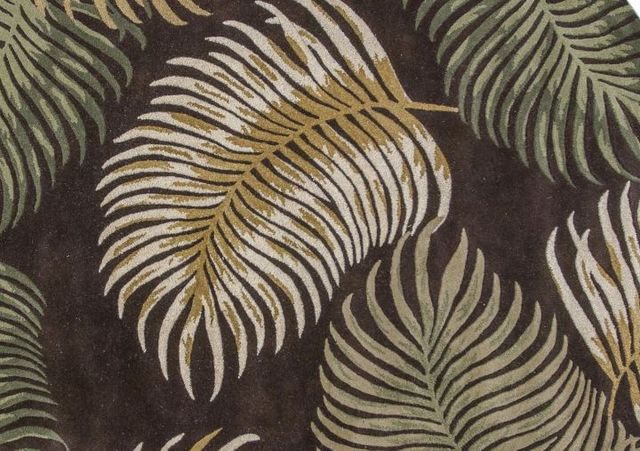 KAS Rugs Havana Espresso Fern View 5'x8' Rug-2