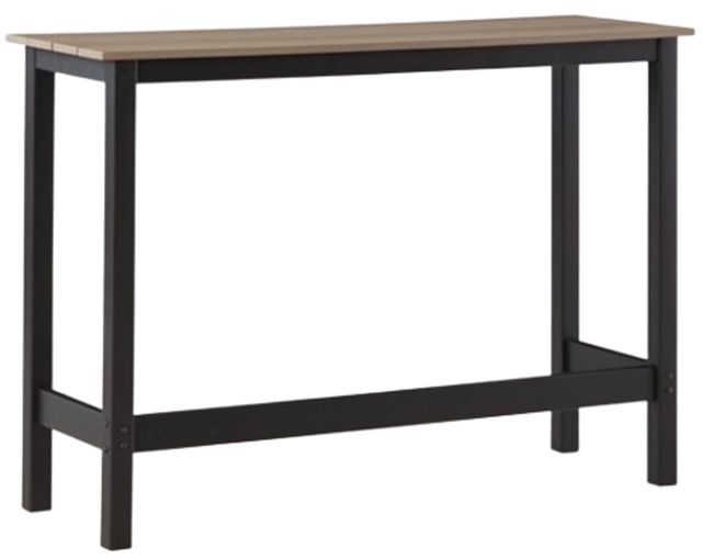 Signature Design by Ashley® Moondance 3-Piece Beige Aluminum/Plastic Outdoor Counter Table with Black Base Set -1
