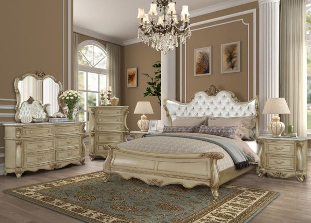New Classic® Home Furnishings Monique Champagne Dresser and Mirror-1