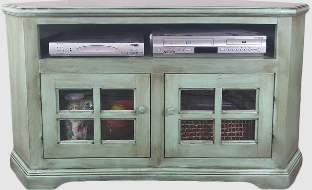 American Heartland Manufacturing Poplar 50" Curve Corner TV Stand-1