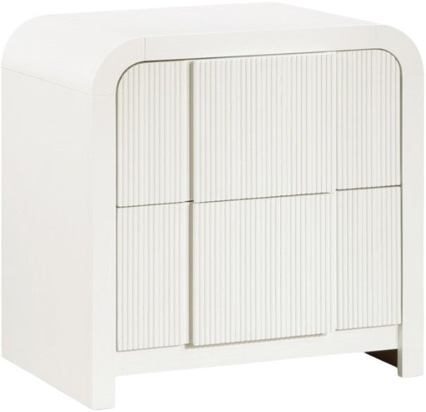 Meridian Furniture Fluted Cream Nightstand-0