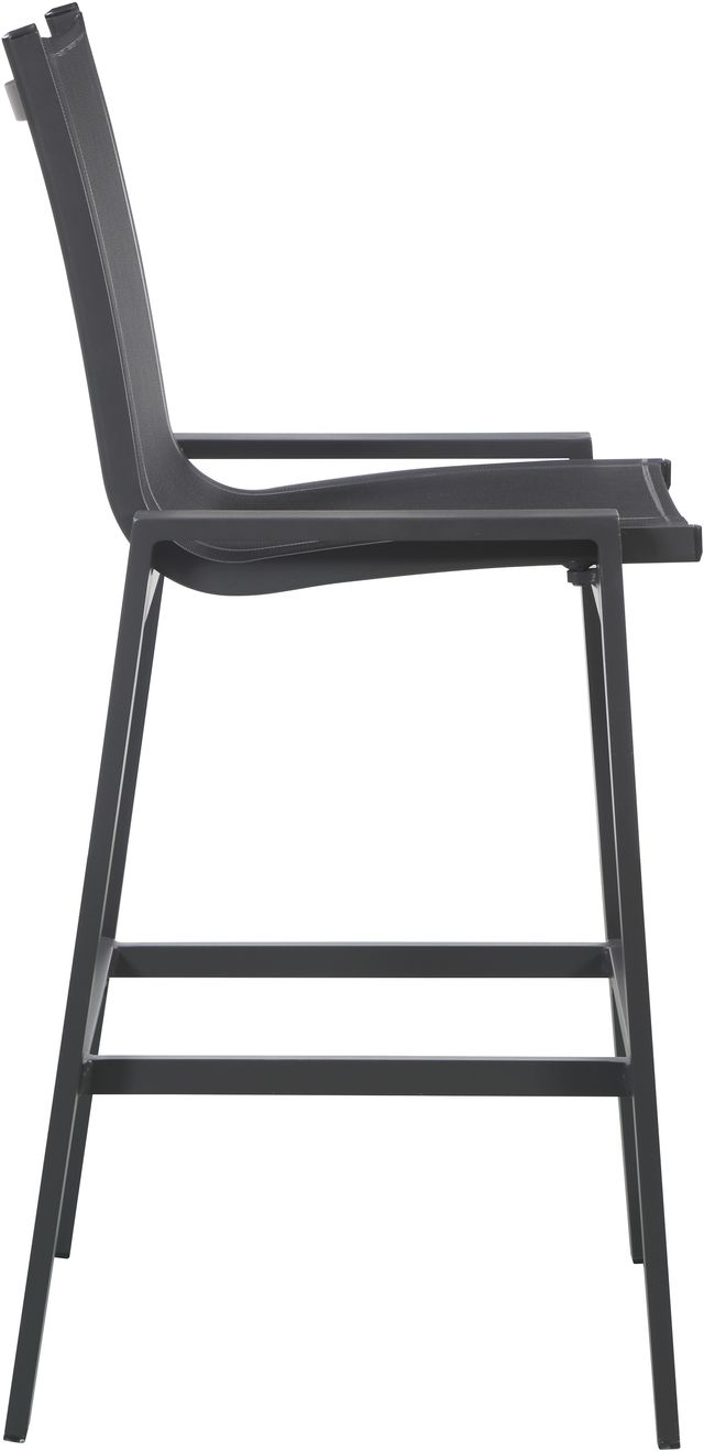 Meridian Furniture Nizuc Black/Gray Mesh/Metal Outdoor Patio Bar Stool-2