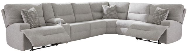 Signature Design by Ashley® Acklen Place 7-Piece Pewter Power Sectional Reclining Sofa with Storage Console-0