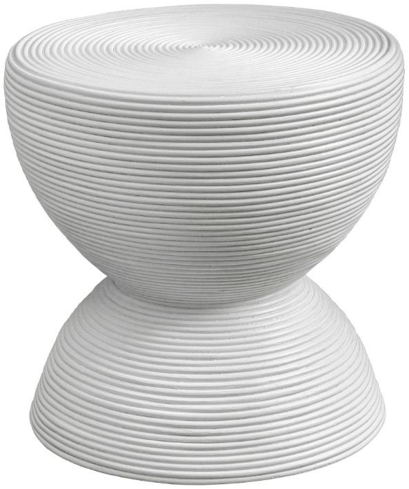 Uttermost® Bongo Satin White Side Table-0