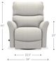 La-Z-Boy® Rowan Charcoal Gliding Recliner-5