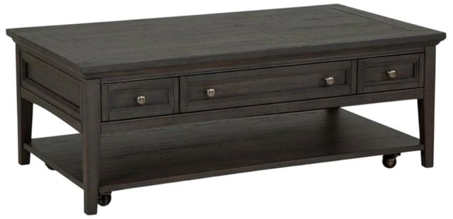 Magnussen Home® Westley Falls Graphite Cocktail Table with Casters-0