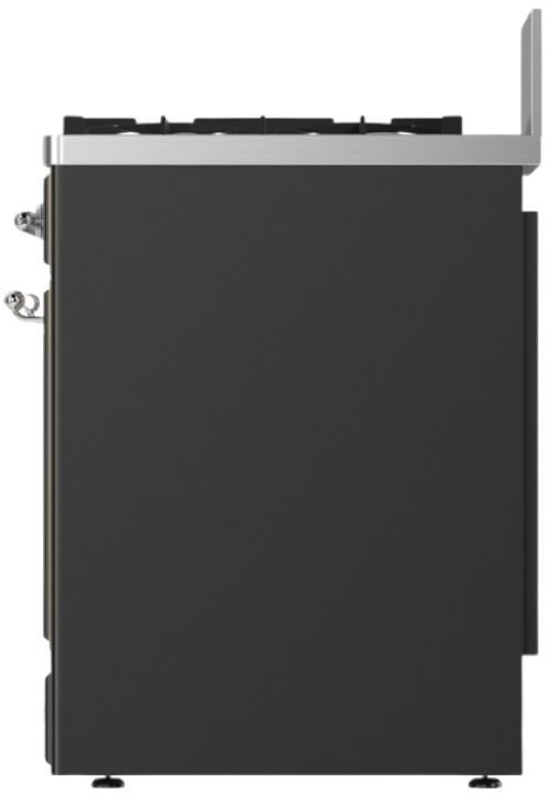 Ilve® Majestic III 30" Graphite Matte Pro Style Dual Fuel Liquid Propane Range with Solid Door and Chrome Trim-3