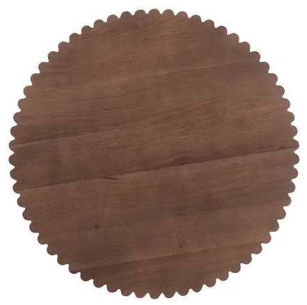 Moe's Home Collection Nomi Brown Coffee Table with Antiqued Brass Base-3