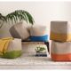 Surya Dip Dyed Gold Linen Ottoman-1