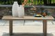 Signature Design by Ashley® Serene Bay Dark Brown Aluminum Outdoor Coffee Table-4