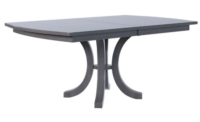 Country View Woodworking Customizable Modesto Hickory Top 42" Dining Table with 4-Leaves and Brown Maple Base-0