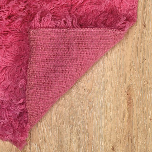 Linon Flokati Fuchsia 5'x8' Area Rug-4