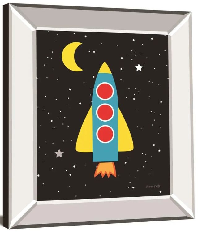 Classy Art Blast Off by Ann Kelle Mirror Framed Wall Art-1