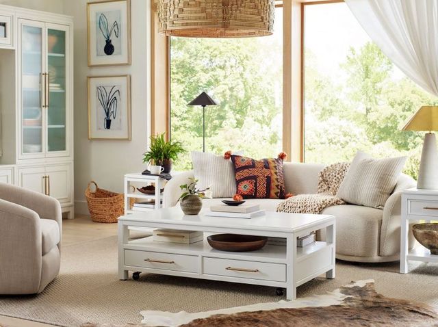 aspenhome® Alexander White Cocktail Table-1