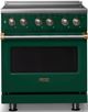 Viking® 5 Series 30" Ivy Pro Style Electric Range with Brushed Brass Trim-0