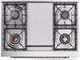 Ilve® Nostalgie II Series 36" Blue Gray Pro Style Dual Fuel Range-3
