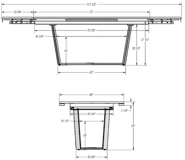 Amisco Customizable Charlie Rectangular Dining Table-2