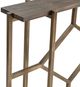 Crestview Collection Bengal Manor Brown Diamond Console Table with Gold Base-2