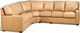 Campio Furniture Legacy Leather San Diego Light Orange Sectional Sofa Set-0