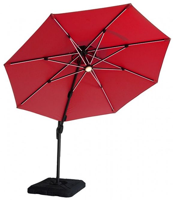 Furniture of America® Fera Red Aluminum/Polyester Outdoor Umbrella-0
