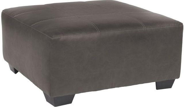 Benchcraft® Aberton 2-Piece Gray Sectional with Ottoman-2