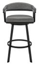 Armen Living Chelsea Vintage Gray 26" Swivel Counter Stool-1