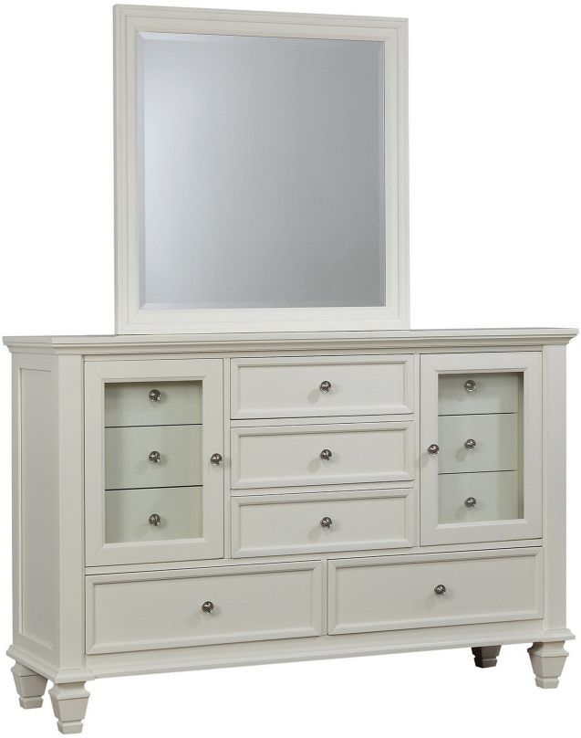 Coaster® Sandy Beach White Dresser Mirror-2