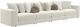 Jackson Furniture Jazzy 4-Piece Bone Small Spaced Sectional-0