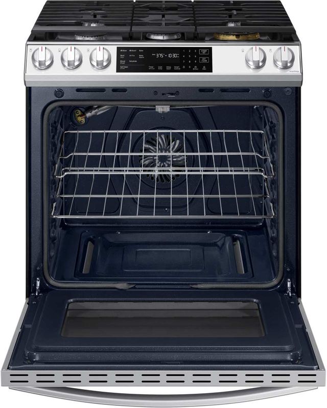 Samsung 8511 Series 30" White Glass Slide In Gas Range-1
