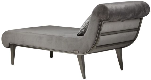 Michael Amini® Roxbury Park Gray/Stainless Steel Chaise-2