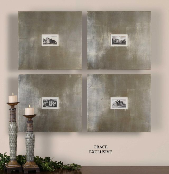 Uttermost® 4-Piece Historical Buildings Framed Prints Set-1