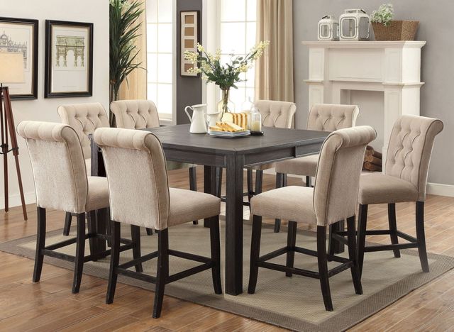 Furniture of America® Sania III Antique Black Counter Height Table-1