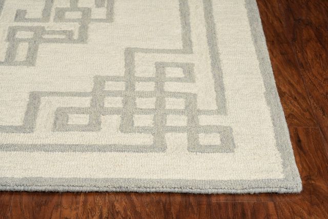 KAS Rugs Gramercy Ivory Grey 5'x7' Rug-1