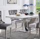 Furniture of America® Valdevers 7-Piece Black Dining Table Set with Chrome Base-2