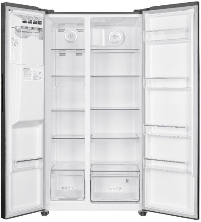Vitara 36" 18.1 Cu. Ft. Black Counter Depth Side-by-Side Refrigerator-1