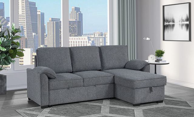 Global Furniture USA Dark Gray Reversible Sofa Bed -1