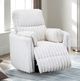 Furniture of America® Belper White Power Glider Recliner with Swivel-1