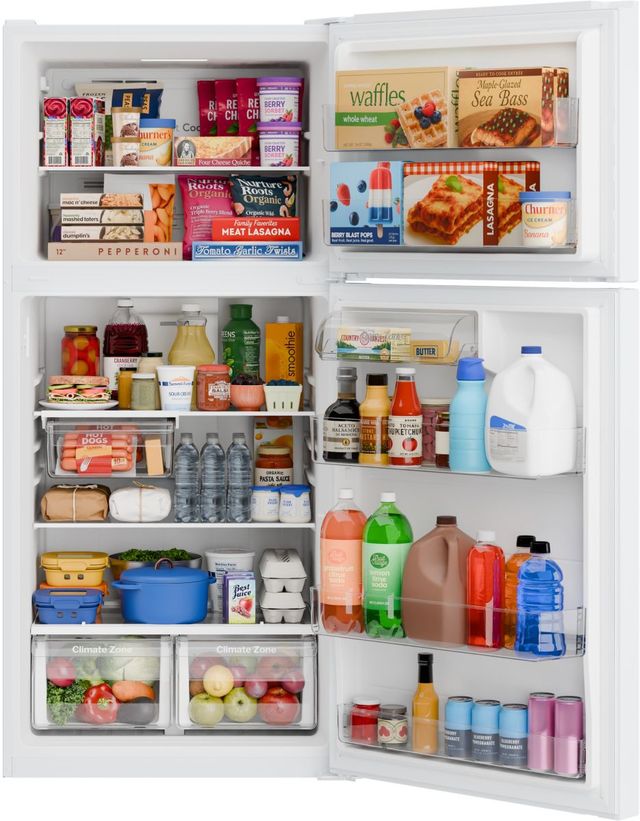 GE® 30" 21 Cu. Ft. White Garage Ready Top Freezer Refrigerator-2