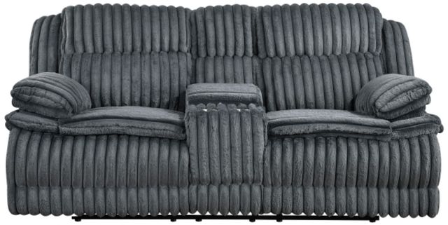 Homelegance® Goodland Dark Gray Double Manual Reclining Loveseat with Center Console-2