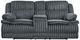 Homelegance® Goodland Dark Gray Double Manual Reclining Loveseat with Center Console-2