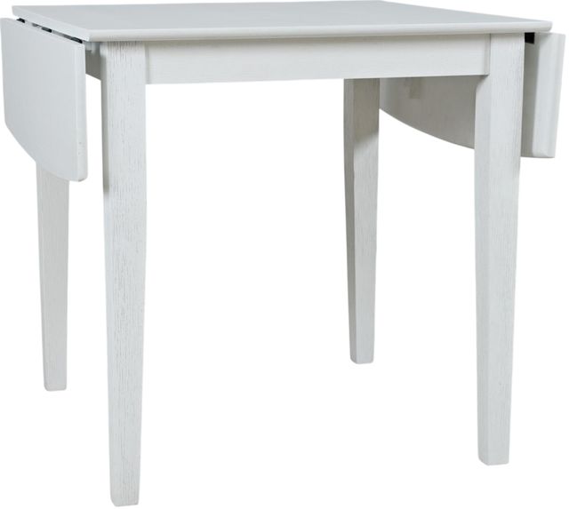 Jofran Inc. Eastern Tides Brushed White Drop Leaf Dining Table-0