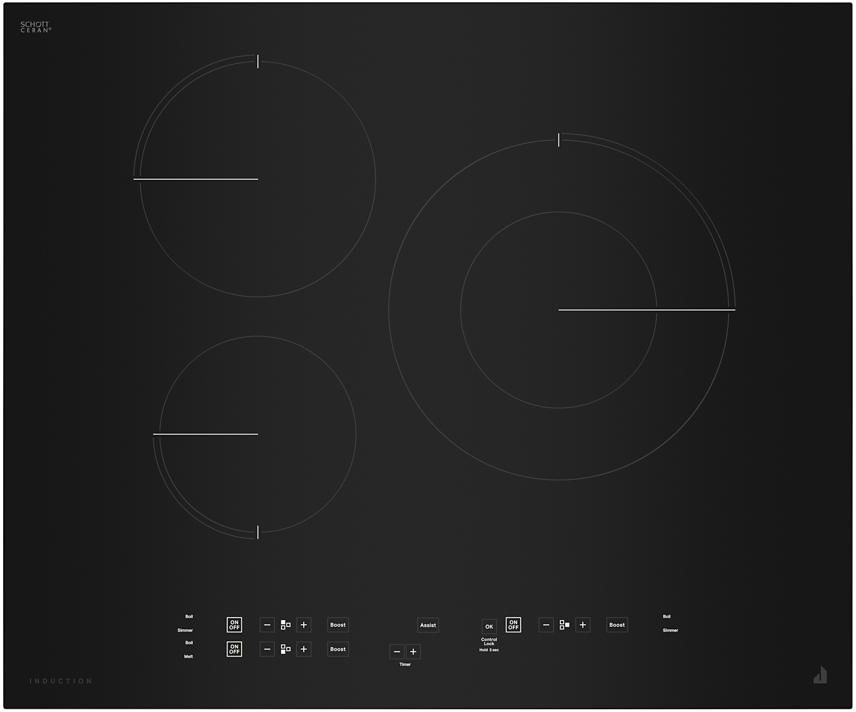 JennAir® 24" Black Oblivion Glass Induction Cooktop