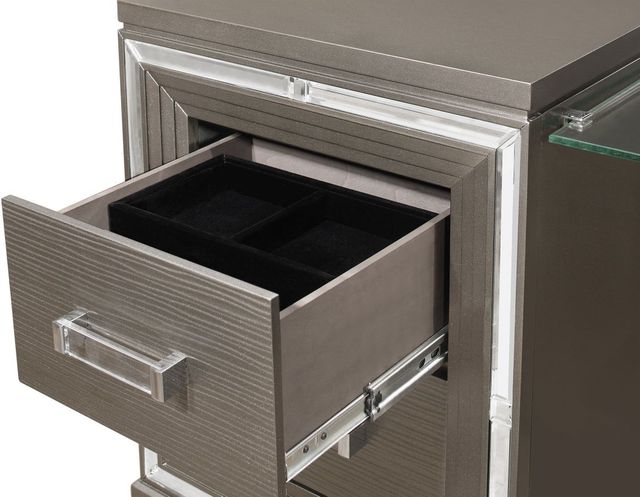 Mazin Furniture Tamsin Silver Gray Metallic Vanity Set-2