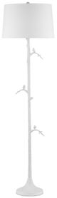 Currey & Company Piaf White Floor Lamp-0