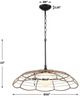 Uttermost® Lakeside Matte Black/Saddle Brown 1-Light Indoor-Outdoor Pendant-3